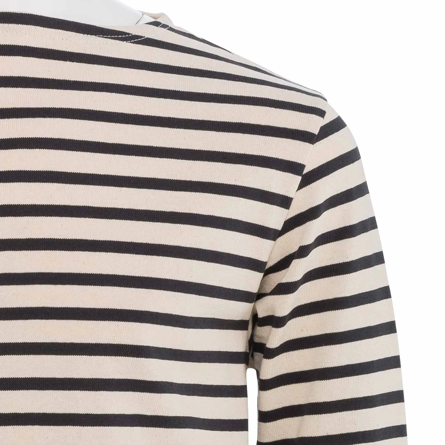 Breton shirt Ecru / Granit, unisex Orcival