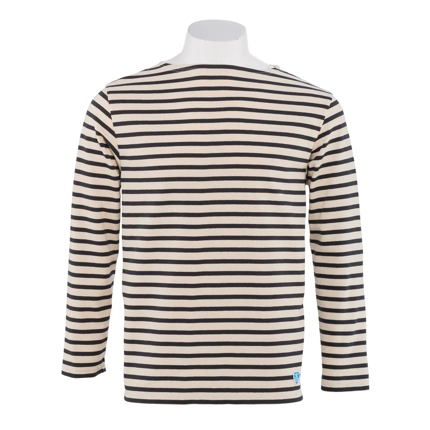 Breton shirt Ecru / Granit, unisex Orcival