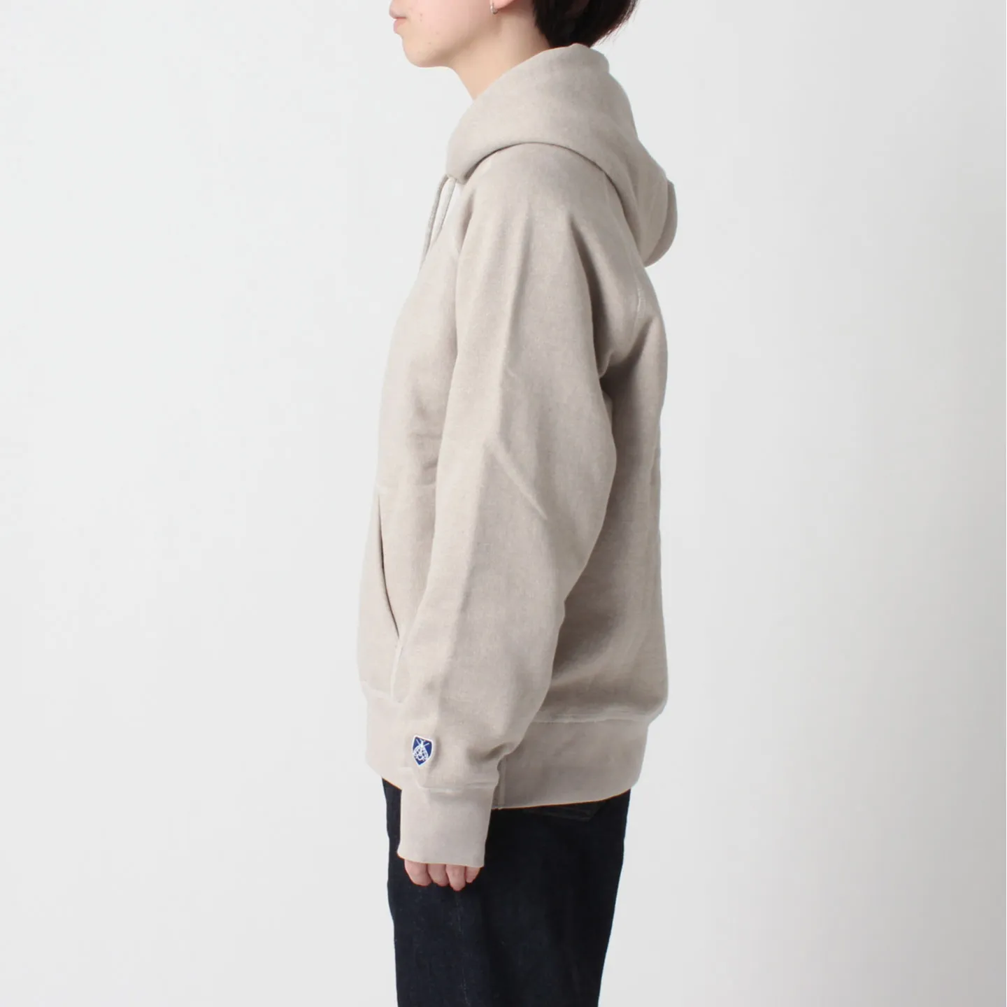 Zip Hoodie Beige100% cotton, unisex #OR-C0153 Orcival