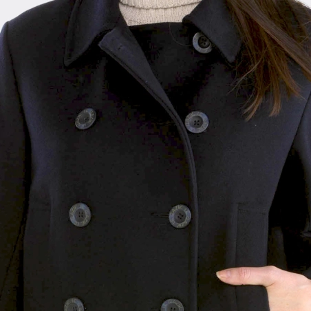 Bisquine, Curved Pea Coat Le Glazik made in France