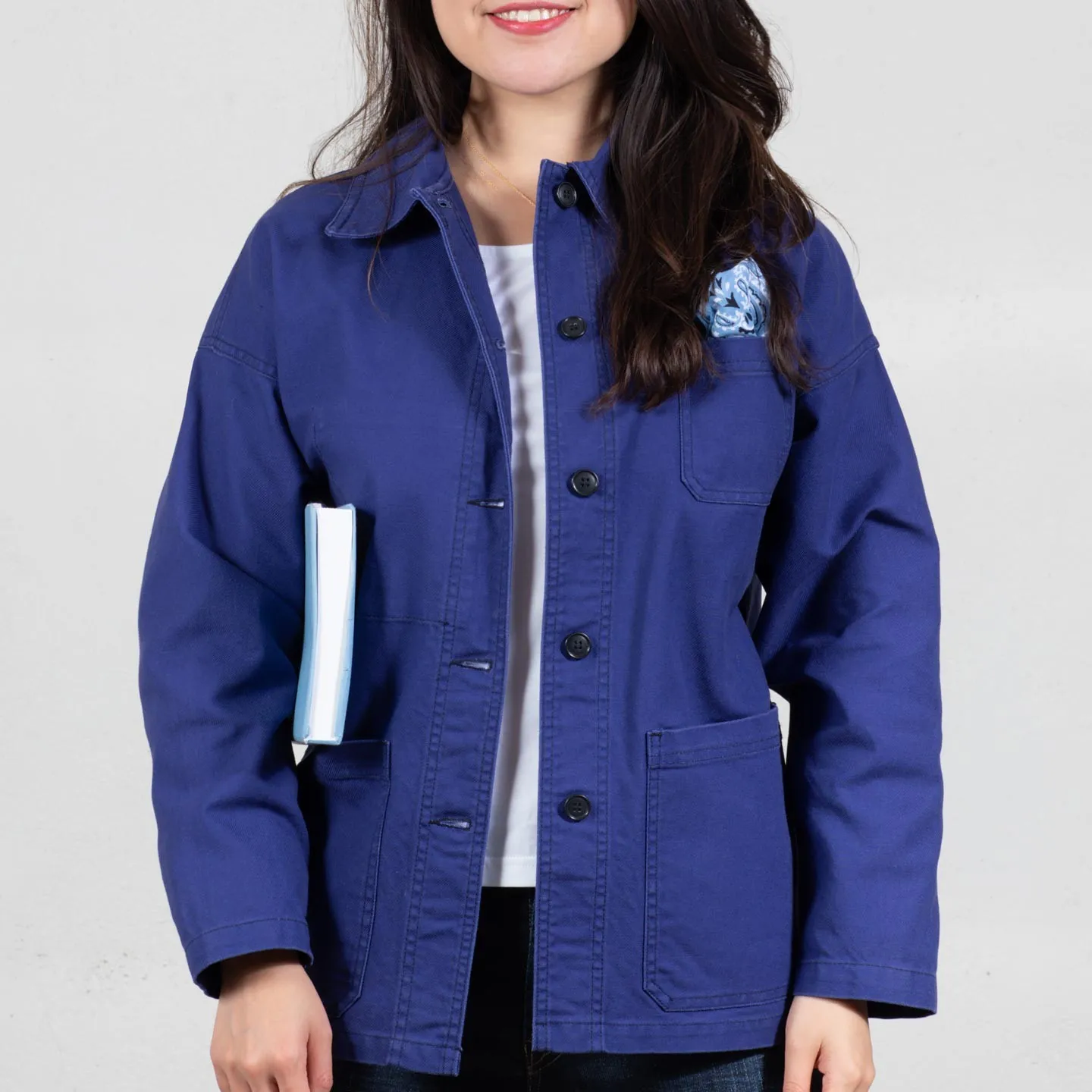 Drop-Shoulders Workwear Jacket in organic cotton 1G/6F Vétra