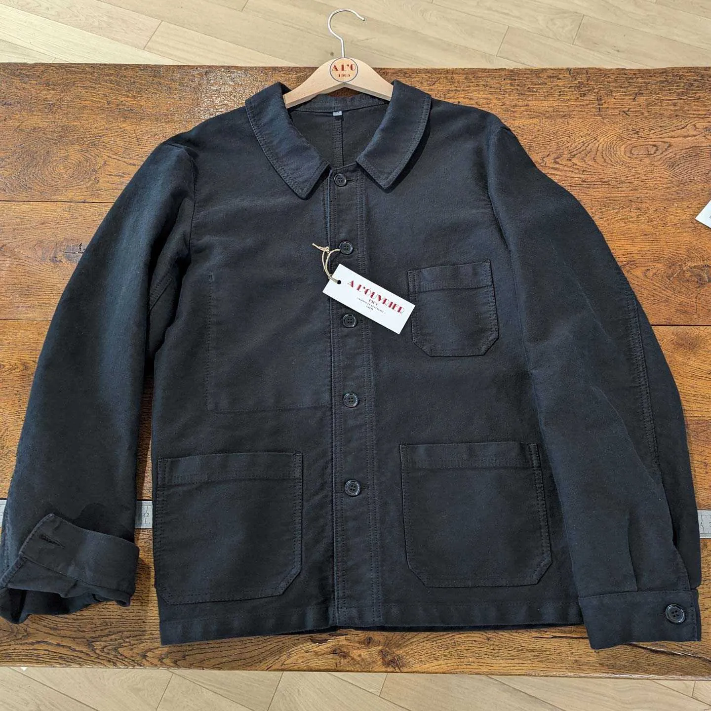 Ancestral moleskin work jacket A L'Ouvrier Coltin made in France