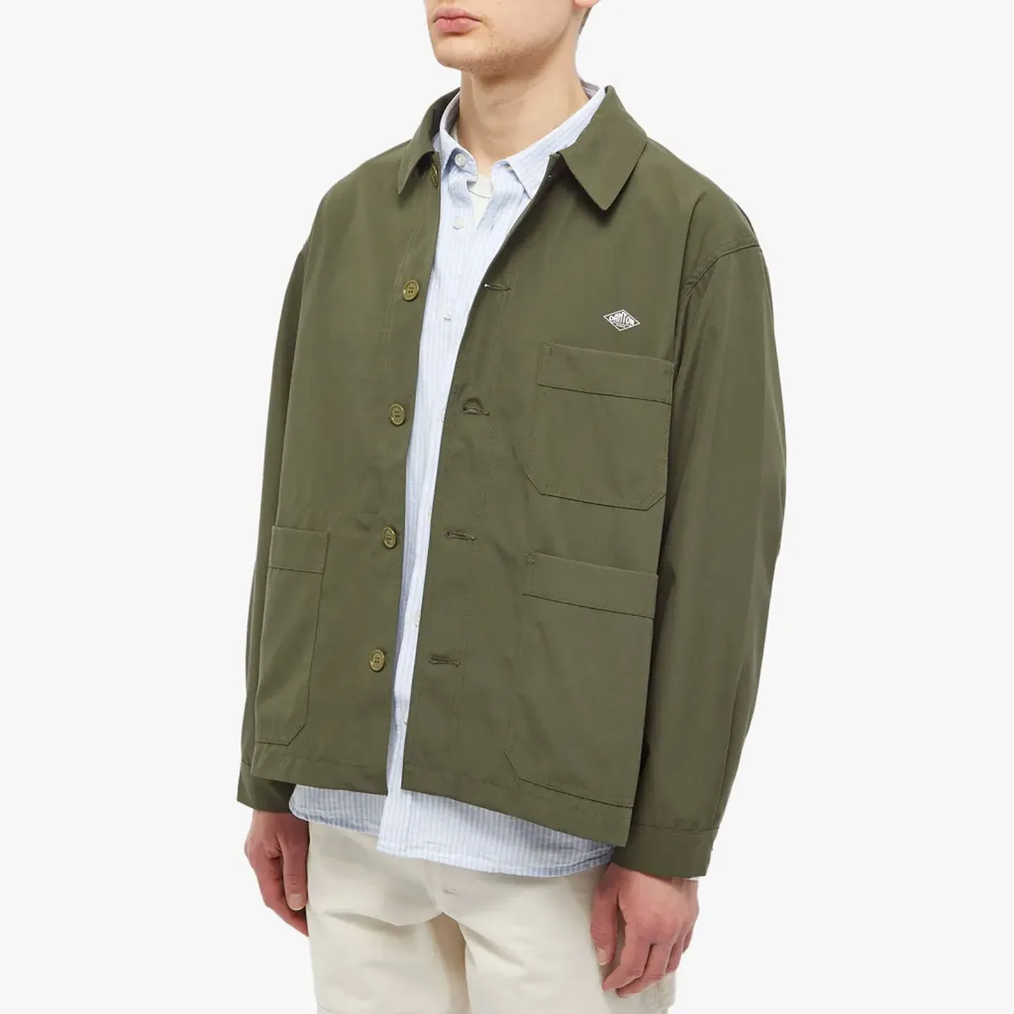 Veste en Popeline verte Logo dos Danton #DT-A0305 PCP