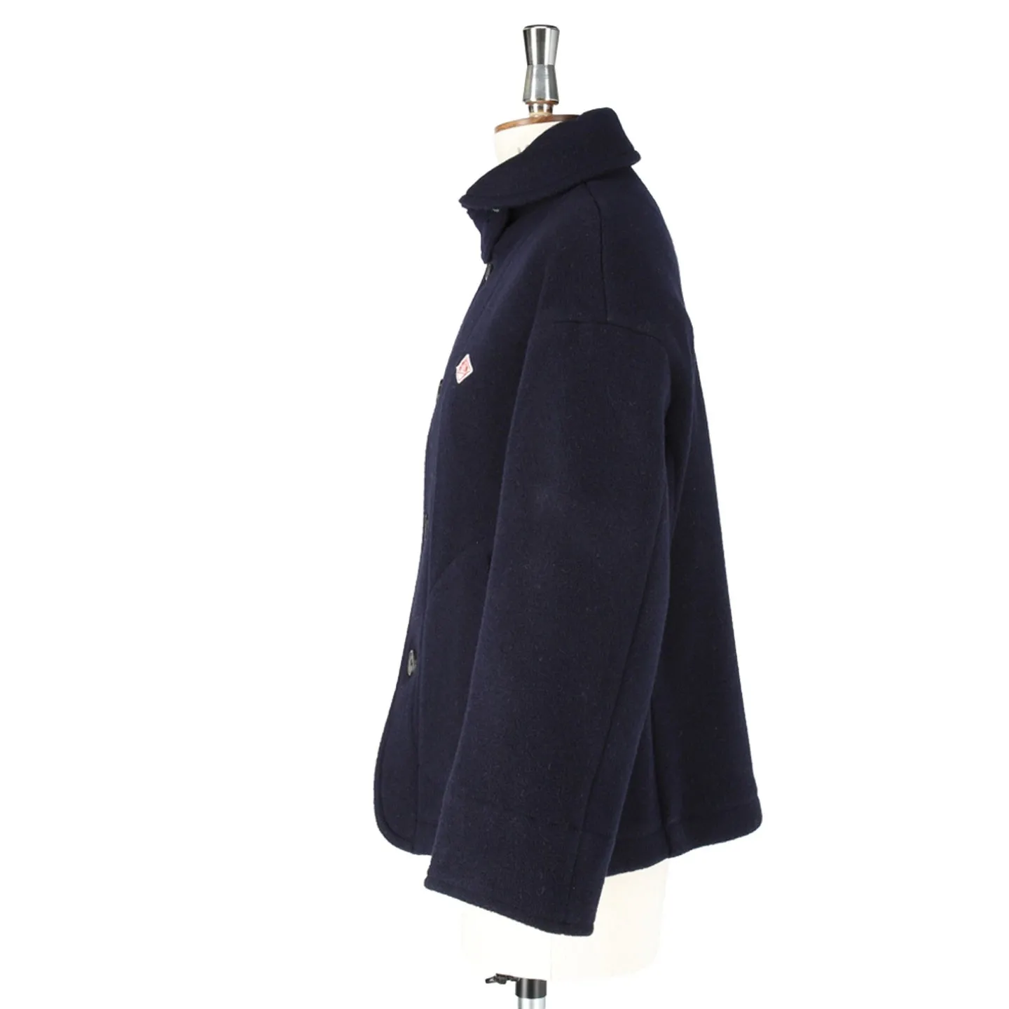 Manteau en laine avec col rond Navy DT-A0010 WOP Danton