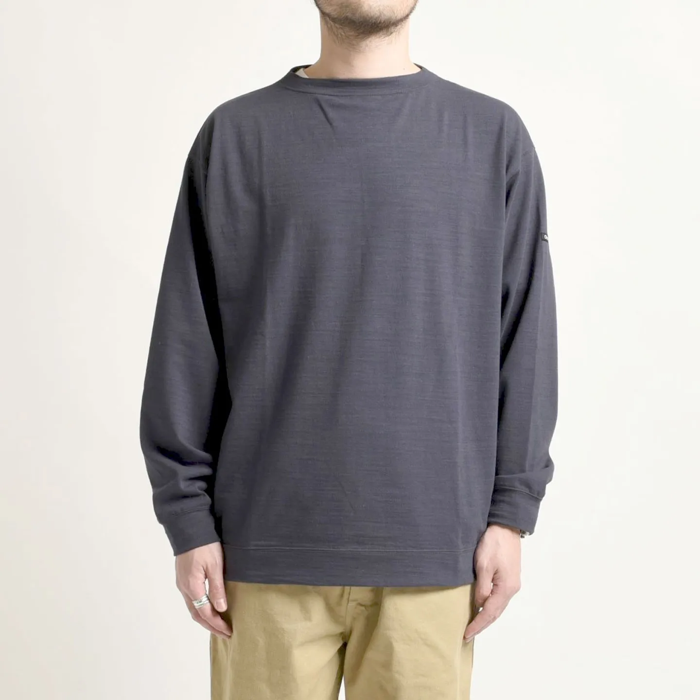 Slub Jersey Boat Neck Sweater in Navy Orcival #OR-C0151 BDS Slub Jersey Boat Neck Sweater in Navy Orcival #OR-C0151 BDS