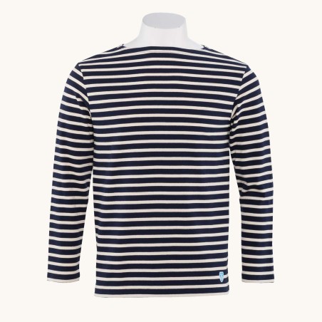 Striped shirt Navy / Écru, unisex Orcival