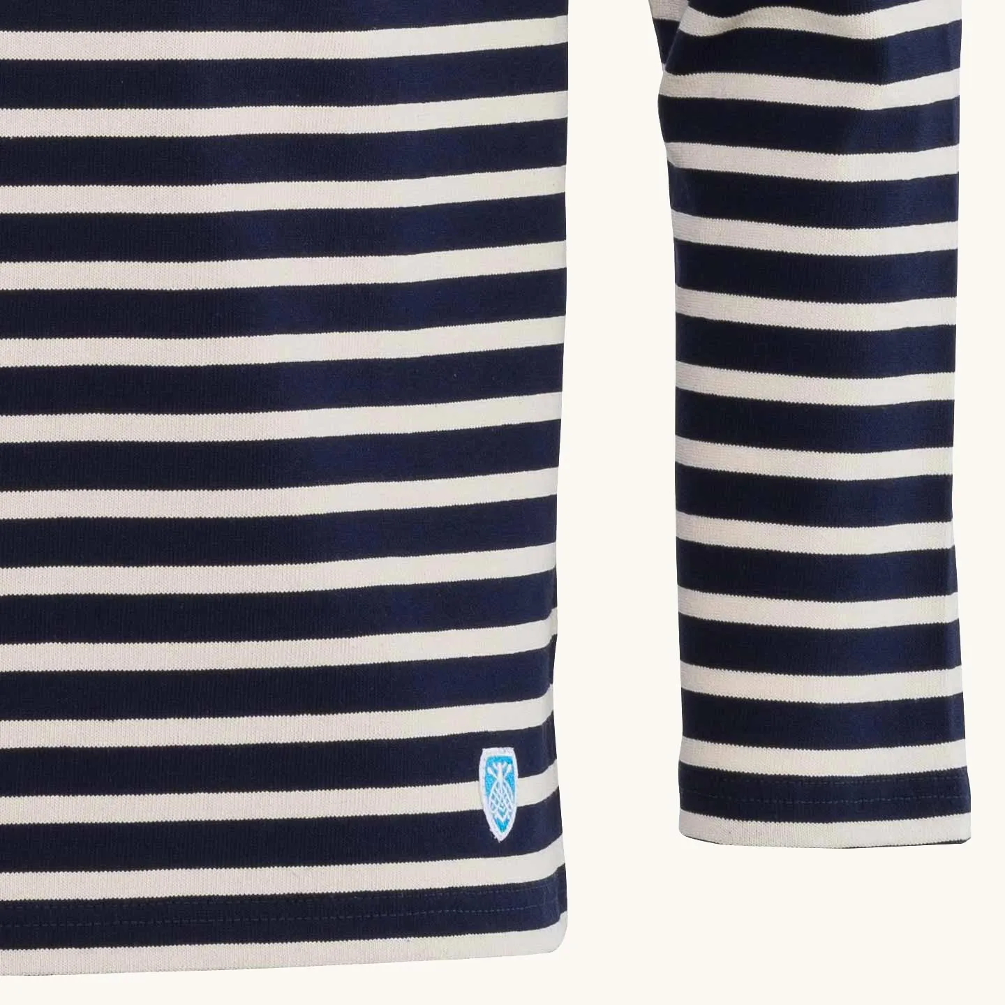 Striped shirt Navy / Écru, unisex Orcival