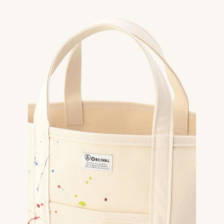 Painted canvas tote bag medium Orcival