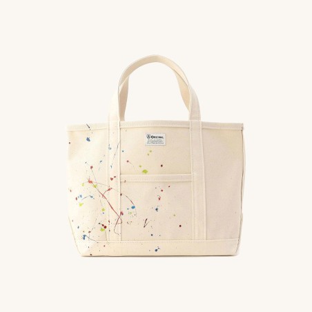 Painted canvas tote bag medium