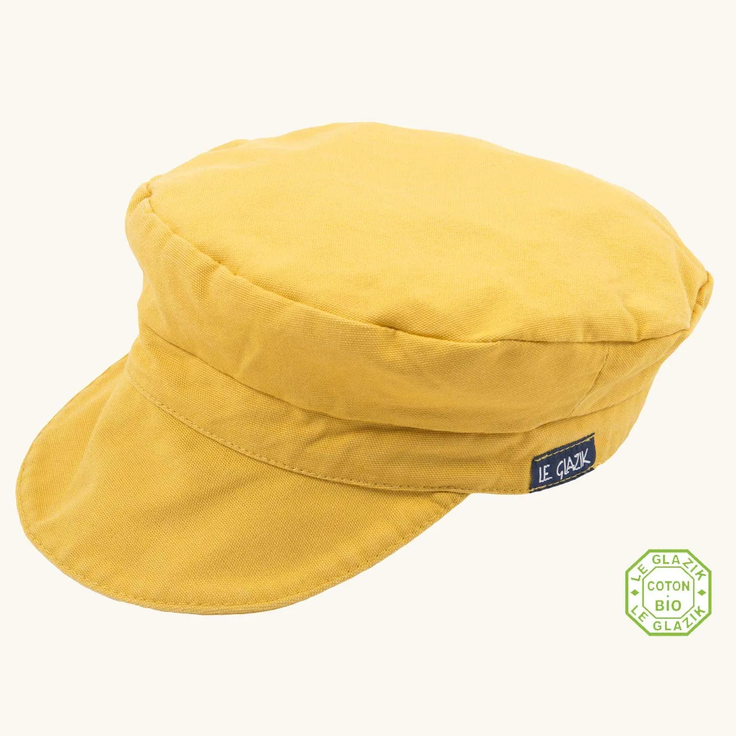 Cap, the authentic Breton sailor's cap Organic Cotton Le Glazik Jaune