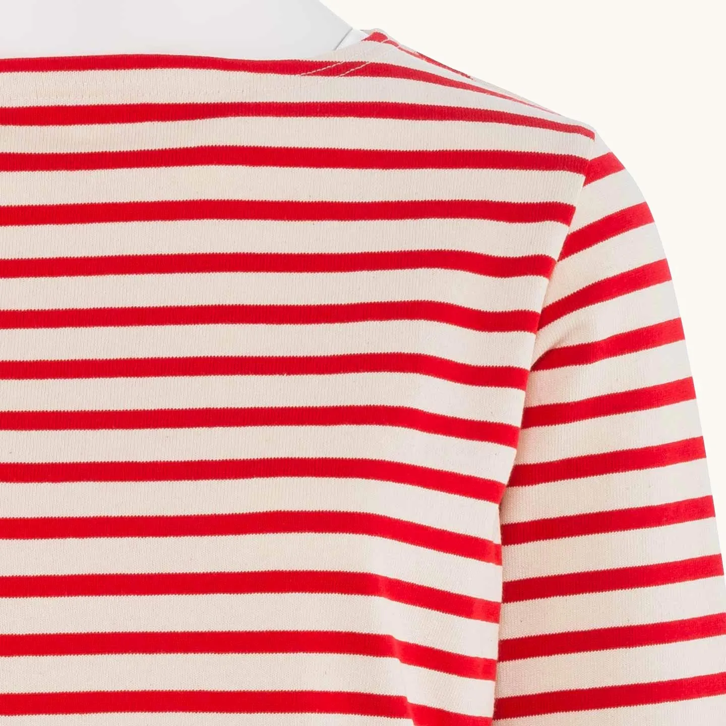 Striped shirt Ecru / Red, unisex Orcival
