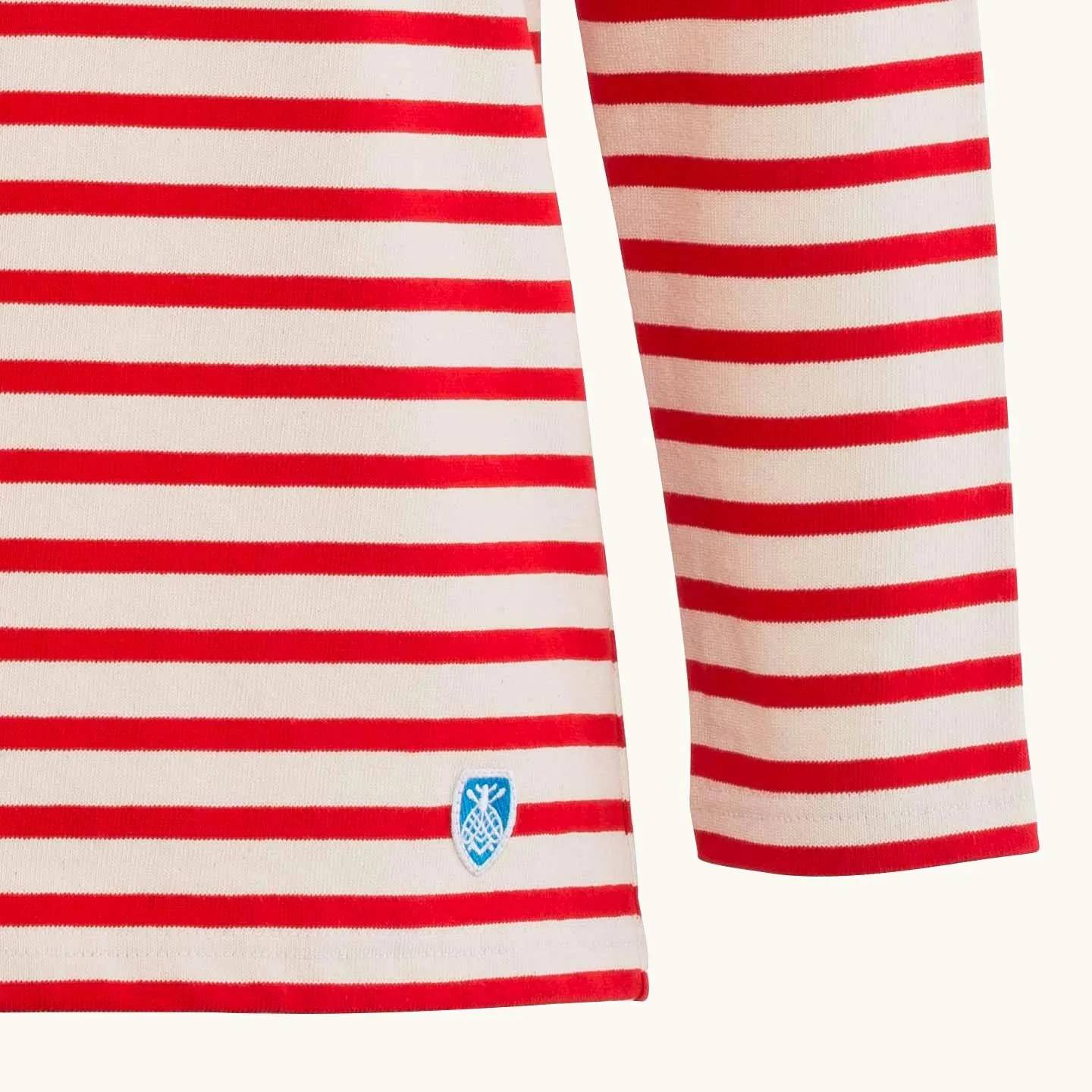 Striped shirt Ecru / Red, unisex Orcival