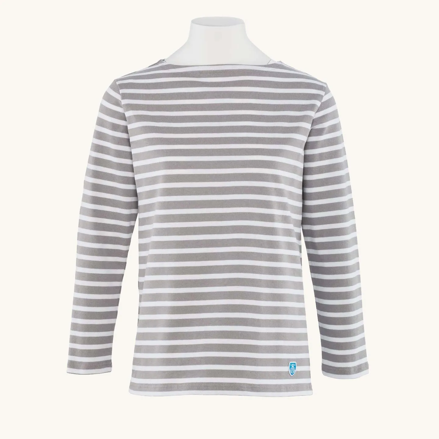 Striped shirt White / Cumulus, unisex Orcival