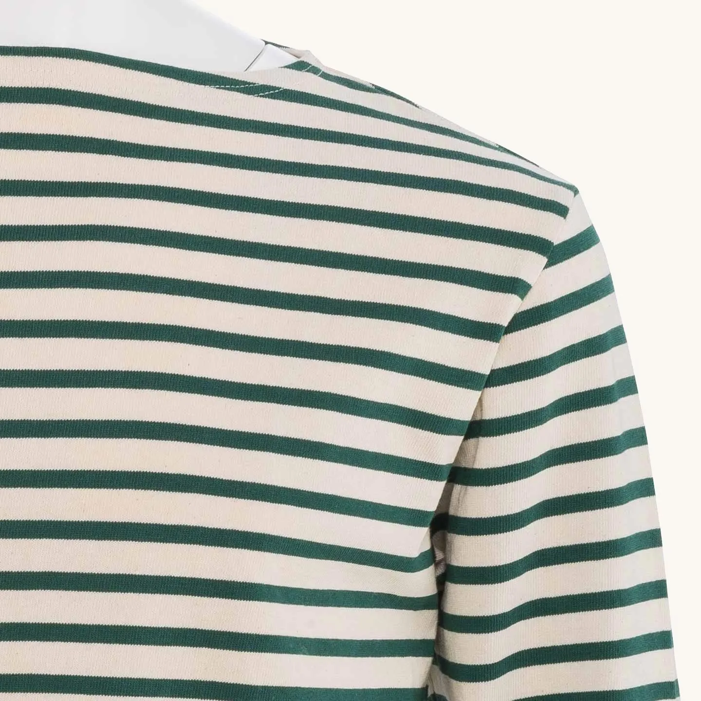 Striped shirt Ecru / Grass, unisex Orcival