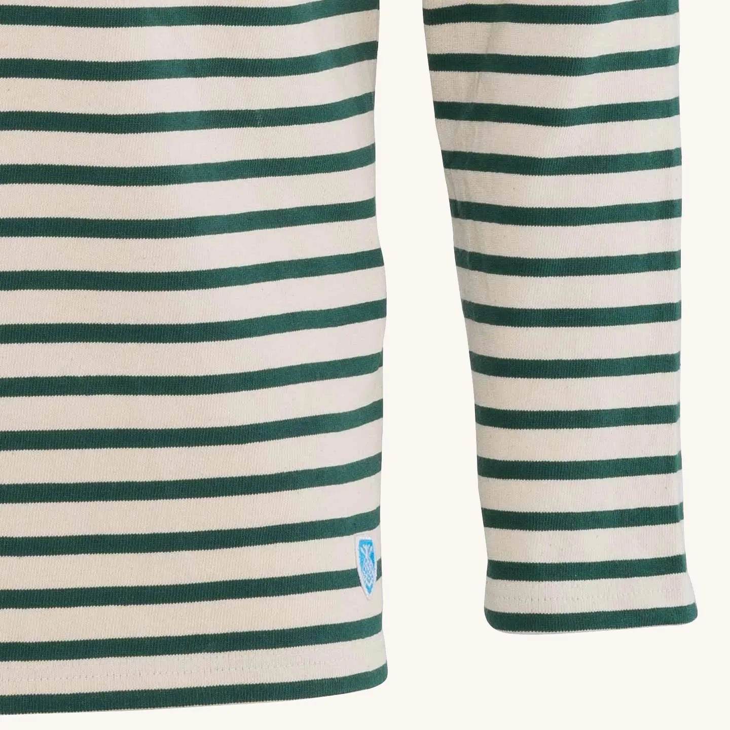 Striped shirt Ecru / Grass, unisex Orcival