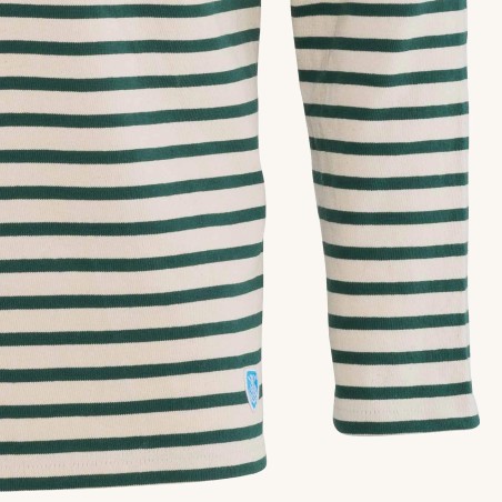 Striped shirt Ecru / Grass, unisex Orcival