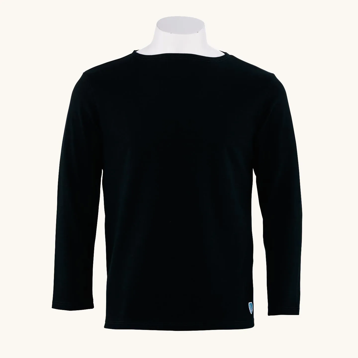 Breton shirt Plain Black, unisex Orcival Breton shirt Plain Black, unisex Orcival