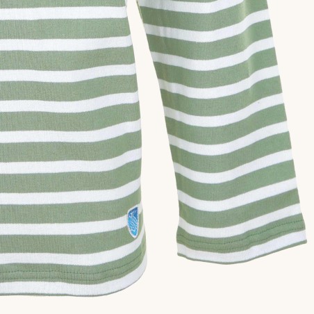 Striped shirt Spruce / White, unisex Orcival