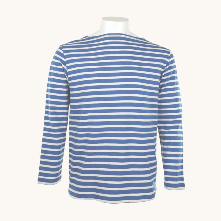 Striped shirt Ocean / Ecru, unisex Orcival