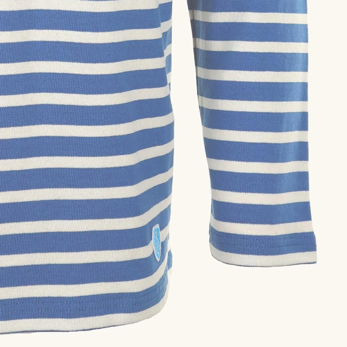 Striped shirt Ocean / Ecru, unisex Orcival