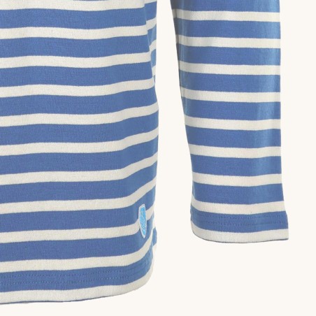 Striped shirt Ocean / Ecru, unisex Orcival