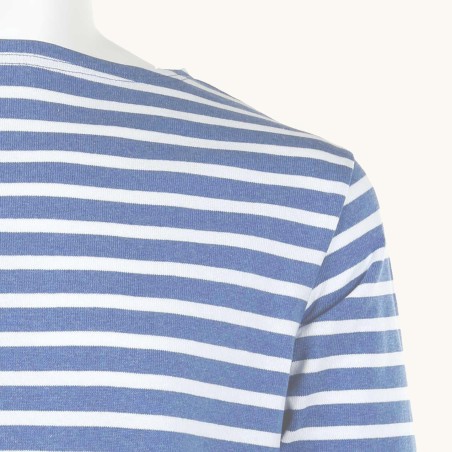 Striped shirt Heather Blue / White, unisex Orcival