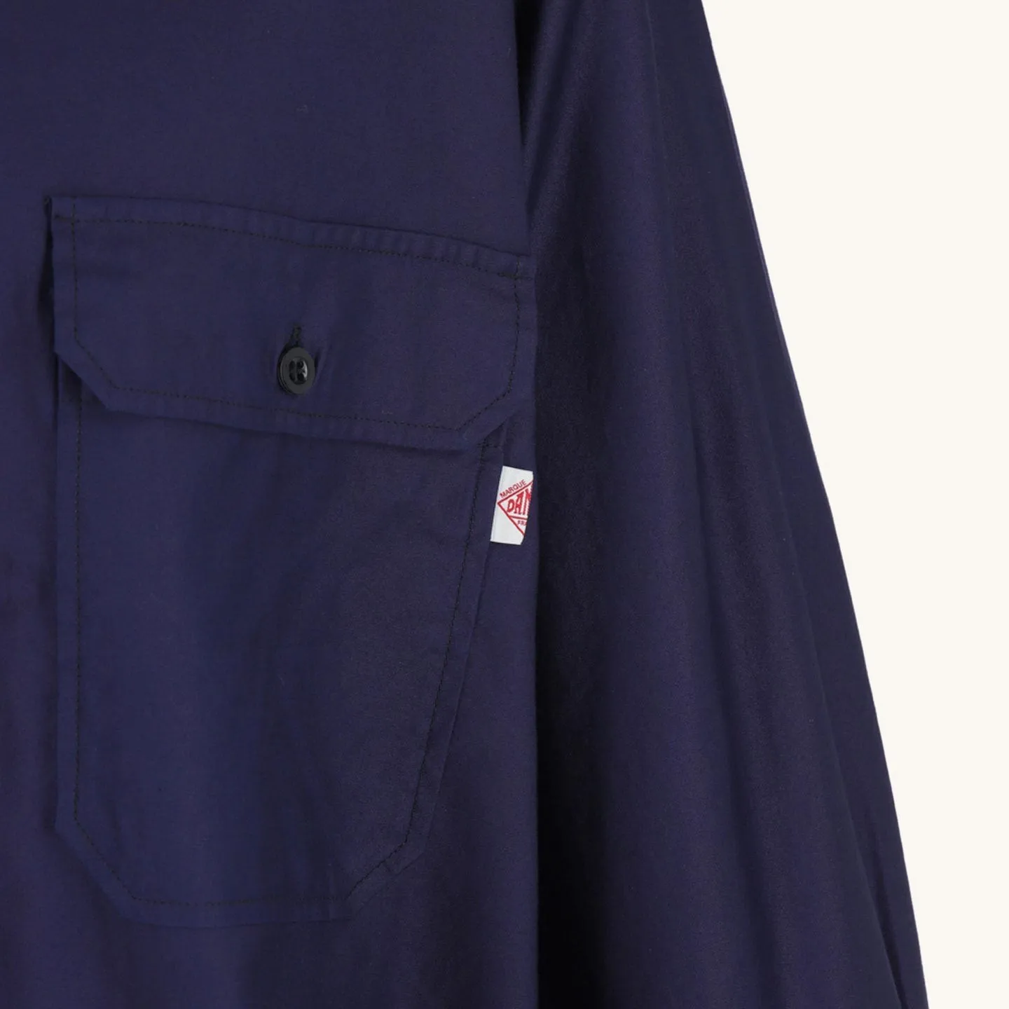 Cotton Shirt Short Jacket Dark Blue Danton #DT-A0312 LMF