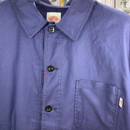 Cotton Shirt Short Jacket Dark Blue Danton #DT-A0313 LMF
