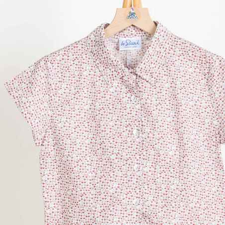 Mia, short-sleeves printed blouse