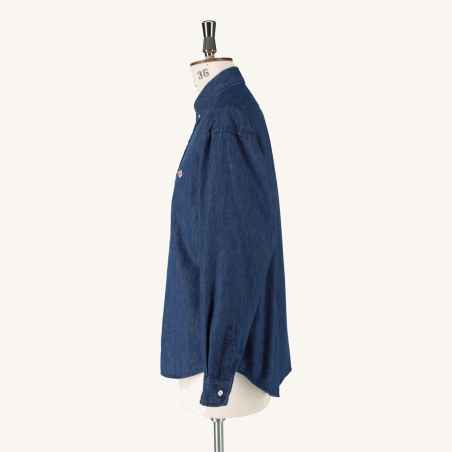 Oversized shirt in 100% cotton Japanese denim