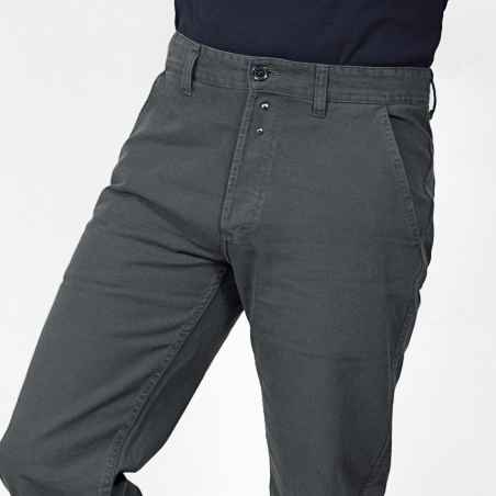 Pantalon à pinces en croisé coton bio 1G/264 VETRA Khaki