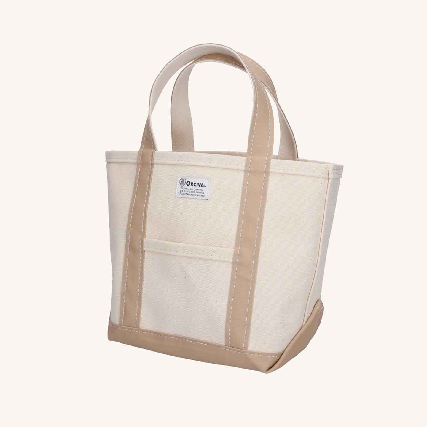 The Ecru / Medium Beige tote bag, in a medium size, by Orcival
