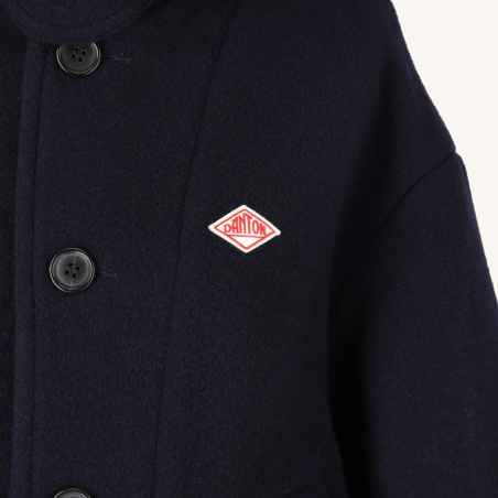 Manteau en laine avec col rond Navy DT-A0010 WOP Danton