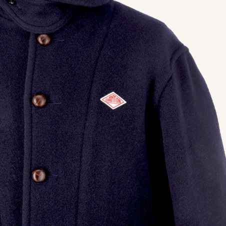 Wool Round Collar Coat Danton DT-A0032 WOP Navy