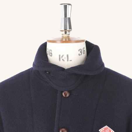 Wool Round Collar Coat Danton DT-A0032 WOP Navy