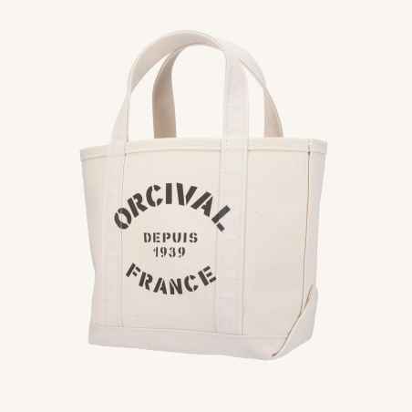 Le tote-bag Ecru - Imprimé marin, format moyen de Orcival