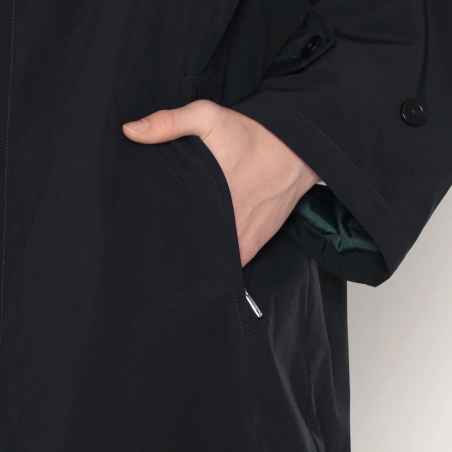 Danton Balmacaan Coat Navy #DT-A0702 PNT