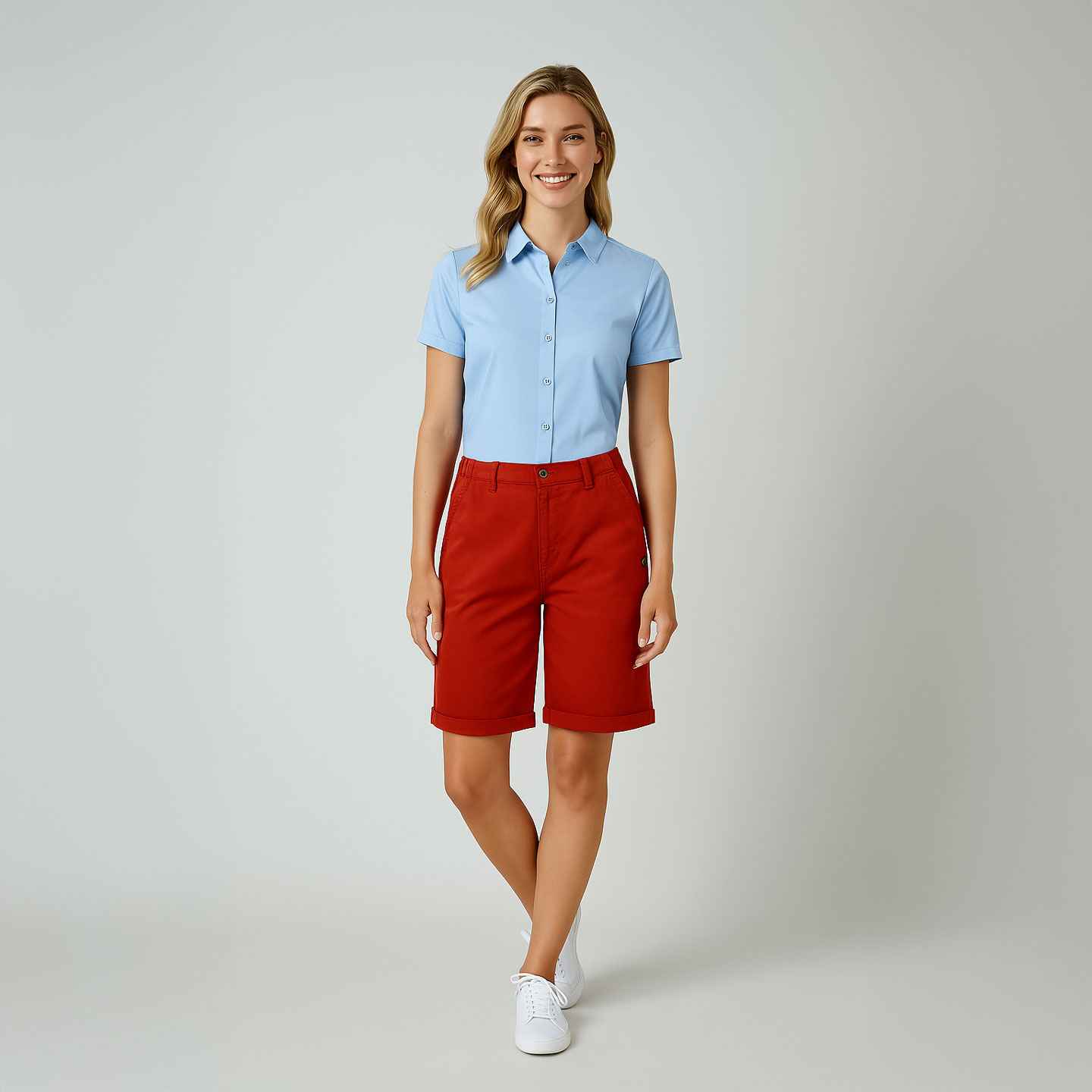 Barbara, Women Bermuda shorts with lapels Le Glazik - A L'O - 1905