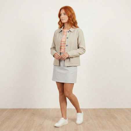 Faenza, Natural linen and cotton women jacket Le Glazik - A L'O - 1905