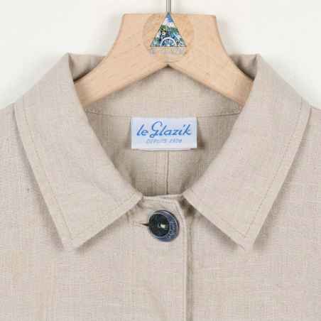 Faenza, Natural linen and cotton women jacket Le Glazik - A L'O - 1905