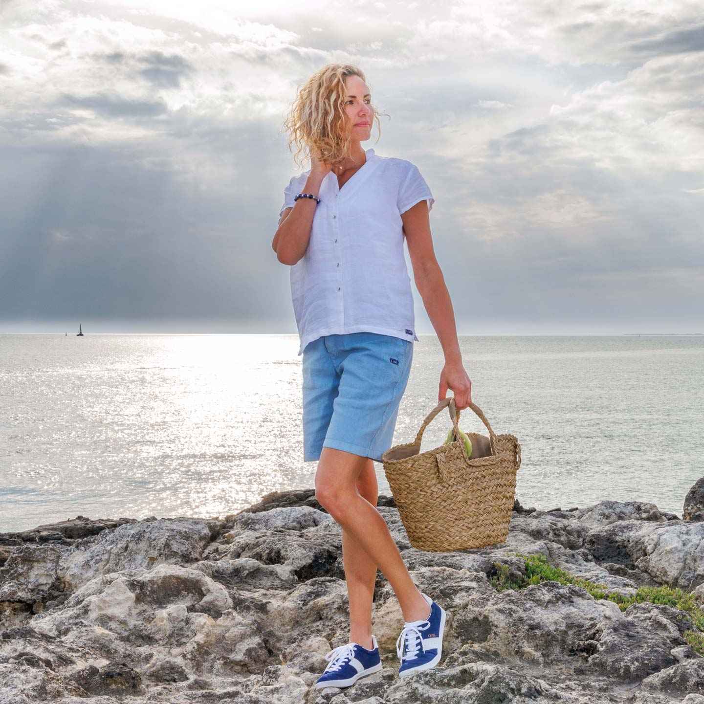 Blain, linen/cotton bermuda shorts Le Glazik - A L'O - 1905