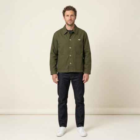 Poplin Coveralls Back Danton Logo olive