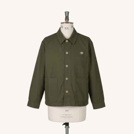 Poplin Coveralls Back Danton Logo olive
