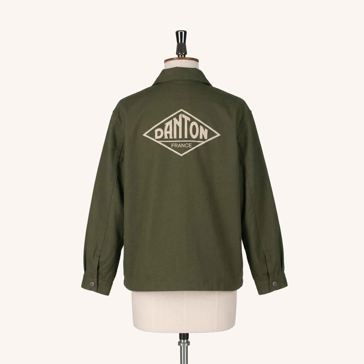 Poplin Coveralls Back Danton Logo olive