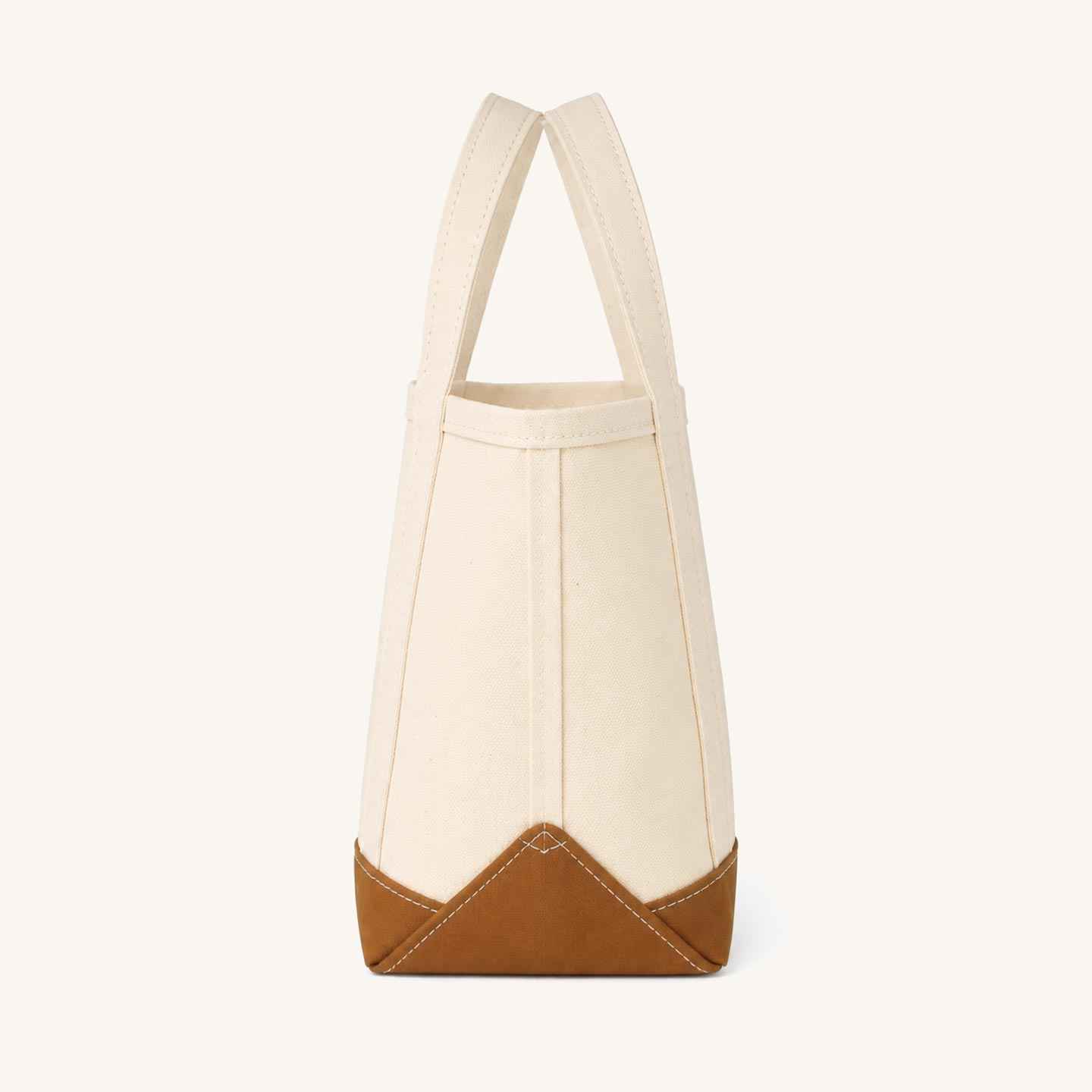 Ecru / Camel Tote Bag medium
