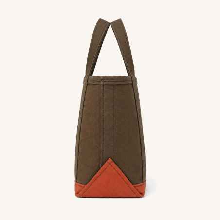 Chocolate / Brick Tote Bag medium