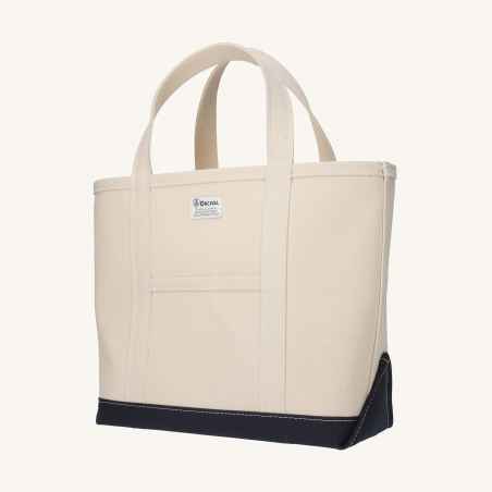 Ecru / Oxford blue Tote Bag medium