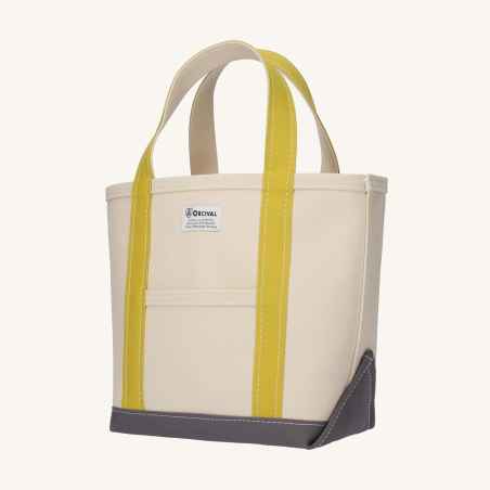 Ecru x Pale hiwa green x lead Tote Bag medium