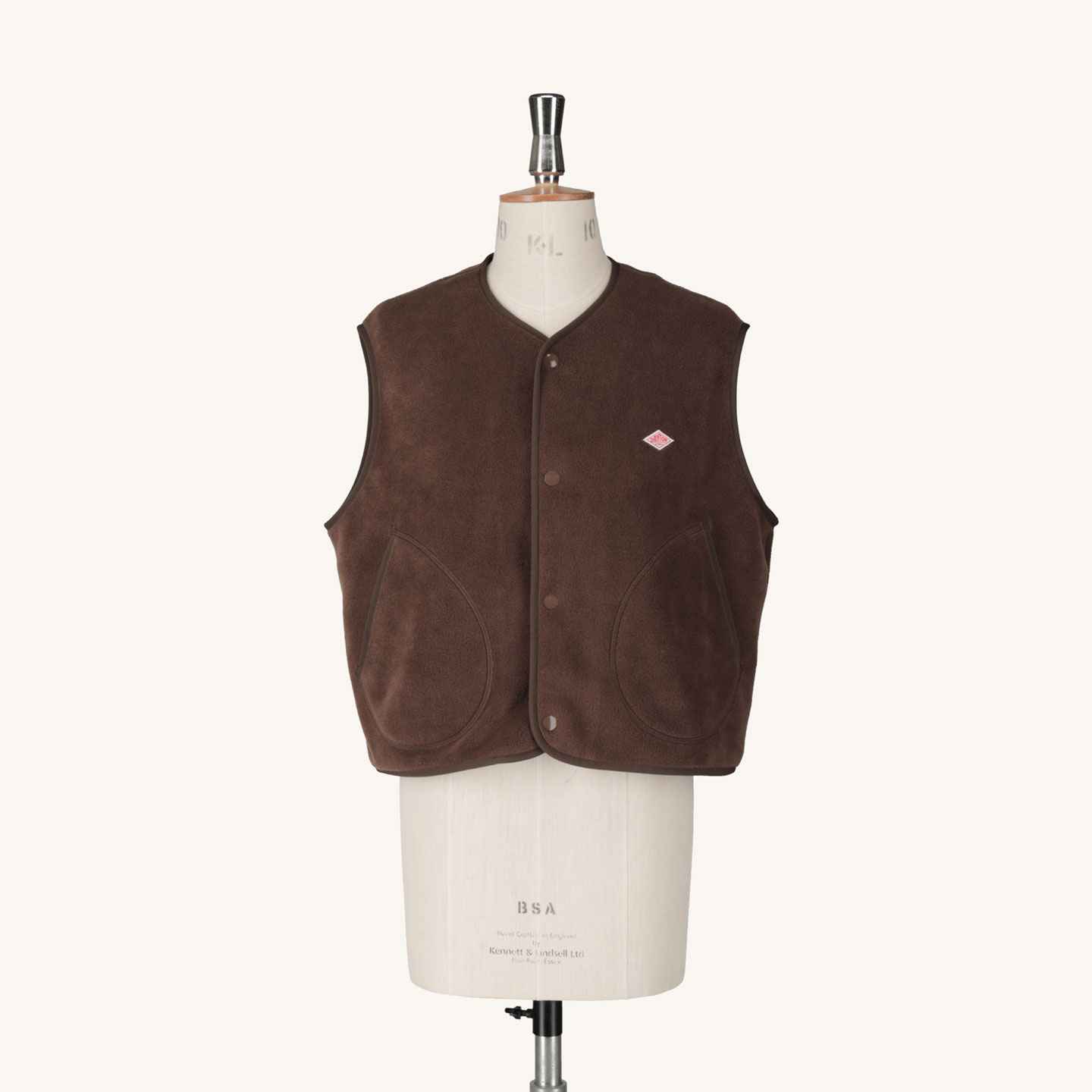 Fleece Vest Danton #DT-A0521 chocolate