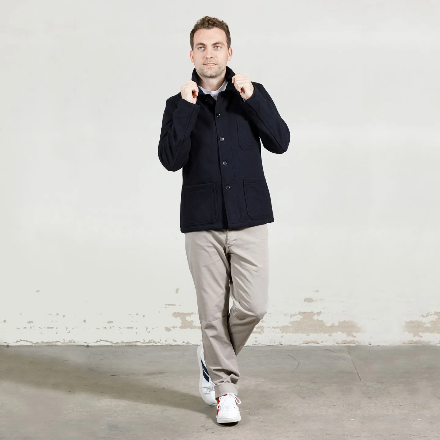 Men's Jacket in Felted Melton wool 3E/5 Vétra Men's Jacket in Felted Melton wool 3E/5 Vétra